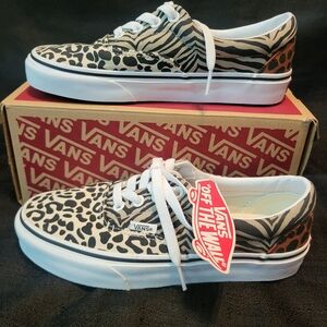 Vans Animal Print Era Sneakers - Black & Tan